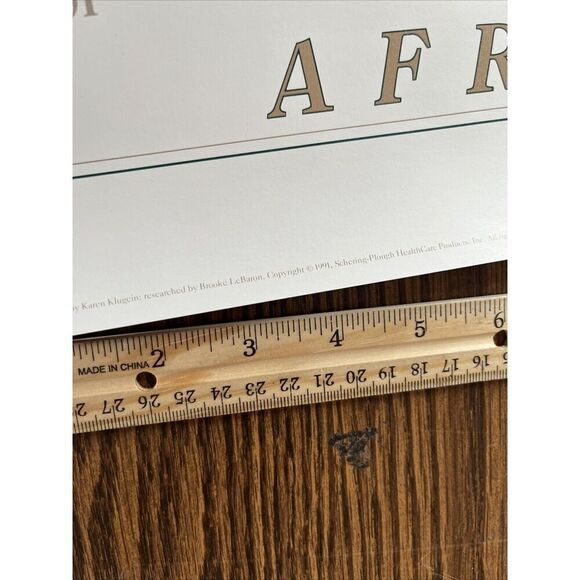 Vintage 1991 Rosy Periwinkle Pharmacy History Pharmacist Poster Afrin Promo - Picture 10 of 12